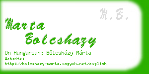 marta bolcshazy business card