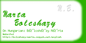 marta bolcshazy business card